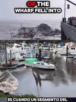 Santa Cruz Pier collapsed due to huge waves before the storm, causing three people to fall into the sea #news #foryou #fy #breakingnews #usa #sea #storm #santacruz #california #ocean #beach #swell #hightides #harbor #Love #life #adventure #travel #californiaadventure