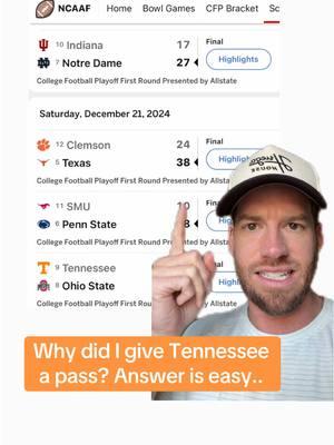 Tennessee’s wins kept them off the bubble, not SEC bias. #CollegeFootball #collegefootballplayoff #collegefootballplayoffrankings #cfb #cfbplayoff #cfbplayoffs #tennesseefootball #greenscreen 