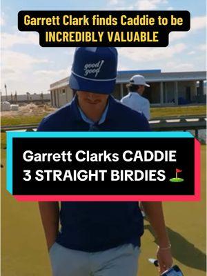 Garrett Clark’s caddie 3 straight birdies ⛳️ #garrettclark #garretclark #caddie #golf #golftiktok #gmgolf 