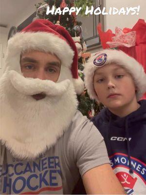 Happy Holidays from the Des Moines Buccaneers Head Coach/GM Matt Curley, AKA Santa Curley! #happyholidays #gethooked #USHL