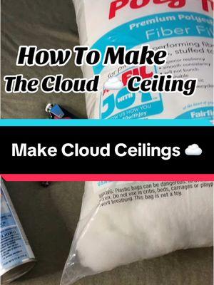 Quick and simple way to make clouds in your ceiling! ☁️☁️#DIY #tiktok #tik #tiktokpartner #cloud #cloudceiling 