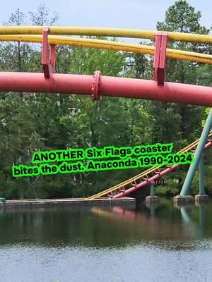 Kings Dominion just announced that Anaconda is closing! 🥺 #foryou #foryoupage #rollercoasters   #kingsdominion #anaconda #amusementpark #themepark #rollercoaster #Richmond #Virginia #doswel #closed #defunct #abandoned #accident 