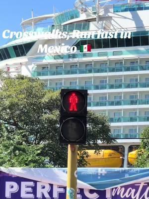 The crosswalks are no joke in Mexico 🇲🇽. Better be on point. #christmas #carnivalcruise #carnivalpanorama #xmas #2024 #mexico #puertovallarta #puertovallartamexico #puertovallartajalisco #crosswalk #crosswalks #run #tiktok 