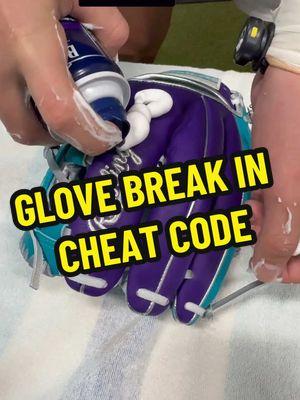 Glove Break In Cheat Code #howto #breakin #cheat #hack #baseball #thebullpentraining #veloshades #MLB #baseballboys #viral #trending #fyp #baseballtiktoks 