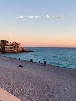 Winter sunsets in Nice are pure magic. 🌅✨ Along the iconic Promenade des Anglais near Castel Plage, the off-season brings a calm, locals-only vibe. No crowds, just the sound of the waves and the sky painted in breathtaking colors. This is the French Riviera at its most serene.  📷: @Cami • Paris travel tips  #LostINNice #WinterSunsets #RivieraVibes