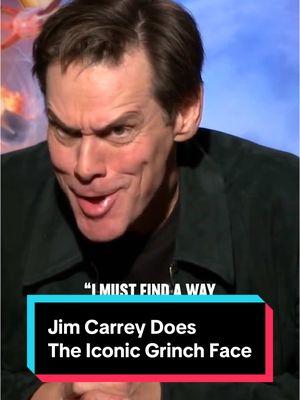 Watch Jim Carrey do his iconic #Grinch face on the spot. #rottentomatoes #movie #movietok #jimcarrey #grinch #howthegrinchstolechristmas #film #filmtok #interview 