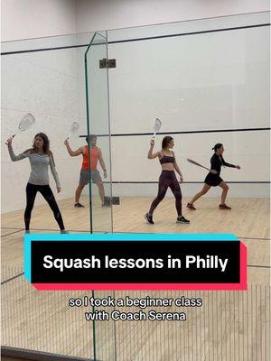 Pickleball has been very trendy recently, but have you ever played squash?? I took an athletics lesson @Sporting Club at the Bellevue and learned the ropes with Coach Serena, who was a D1 collegiate athlete! There was a lot of swinging and missing, but I’d definitely play it again! If you’ve always wanted to learn how to play squash, pickleball, golf and more, sign up for the Sporting Club by the end of December for a free athletic lesson, $150 off initiation fees, and a guest pass every day until January - so they can be in the wings to cheer you on!#CapCut #philly #phillytiktok #phillygym #squash 