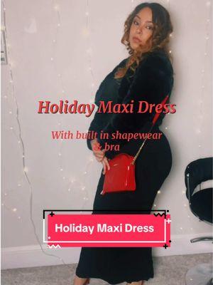 Holiday Dress suggestions, this one has a built in shapewear & bra and it’s only $30 !! #sooslick #sooslickshapewear #shapeweardress #builtinshapewear #snatched #snatchedwaist #maxidress #holidaydress #endoftheyearsale #tiktokchallenge 