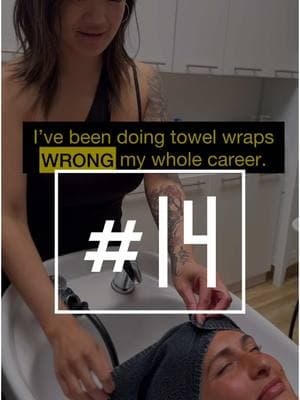 Number 14 in my TOP 20 of 2024 - this one started an actual TOWER WAR with @jacobhkhan 🏹🗡️🛡️ scroll back to see how that all played out  @lindameatonetty taught me & our whole team this cool little hack for towel wraps! I’ve always wrapped up my clients after a shampoo, but usually I have to be so careful tucking that last corner in so I don’t pull my clients’ hairline hairs (thank you @m.e.__esthetics for helping us demo this 😅❤️) The method Linds showed us creates a little pocket to tuck the last corner into!!🧖‍♀️  Sometimes it’s the little things that make all the difference 🙌  #saloneducation #salonhack #lifehacks 