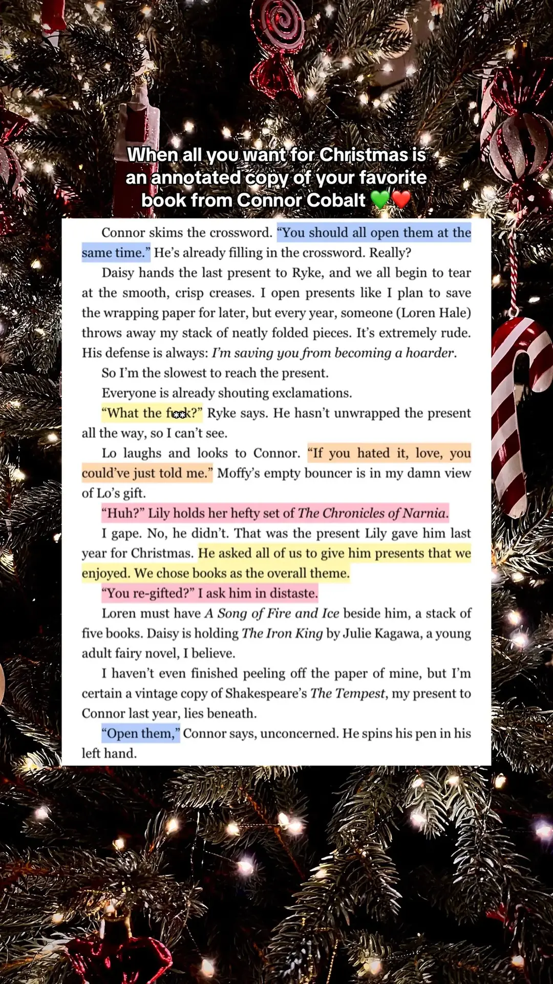 The best Christmas present from Connor Cobalt! — 📖: Fuel the Fire 🎄 #romancebooktok #connorcobalt #bookscenes #romancereadersofbooktok #addictedseries #kristaandbeccaritchie #bookseriesrecs 