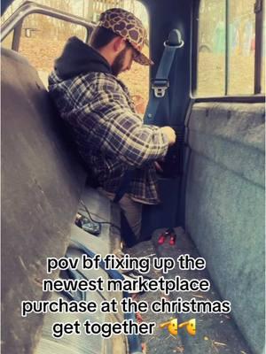 just my man? 👀👀 #christmas #familygettogether #fyp #fb #marketplace #foryou #truck #F150 #84 #foryoupage #newestpurchase 🛻🛻