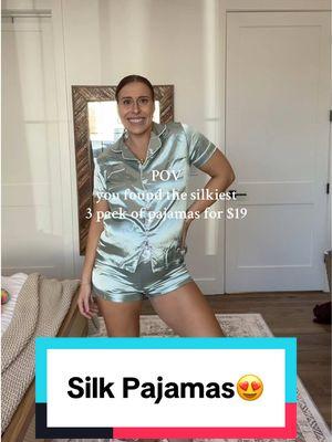 3 sets for $19?!?! YES PLS 😍😍 #silkpajamas #loungewear #womensloungewear #loungewearset #newyearnewaura 