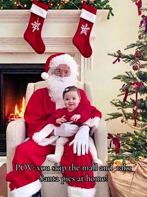 Skip the lines and ask Grand Pa to dress up as Santa 🤣🤣 first pic has AI edits for fun lol #santa #pictureswithsanta #santaclaus #babygirl #babysfirstchristmas #firstchristmas #christmas #familyphotos 