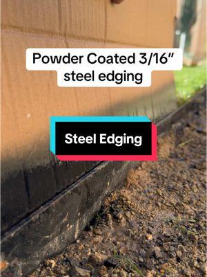 Steel edging is the best edging outside the bedroom. 😉  @Rust-Oleum for the win  #paint #edging #lawn #artificialturf #curbing #spraypaint #landscaping 