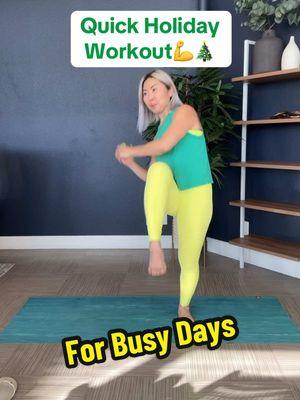 Holiday workout for busy days – quick, beginner-friendly, and perfect for your hectic schedule!🙌🎄========== #holidayworkout #beginnerworkouts #noequipmentworkout #quickworkout #sweatrebel 