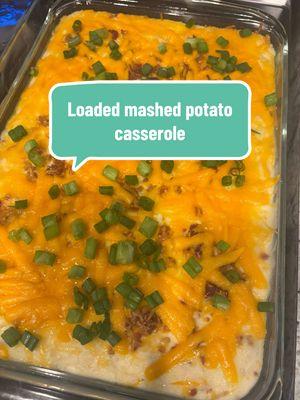 Loaded mashed potato casserole #mashedpotatoes #potatoes #sidedish #Recipe #EasyRecipe #sidedishseries #Foodie #mashedpotatoescasserole