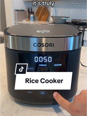 This Rice Cooker will save you so much time plus it has 18 function to make all kinds of dishes by @COSORI Kitchen #ricemaker #ricecooker #steamer #rice #ricecooking #cosoriricecooker #slowcooker #veggiesteamer 