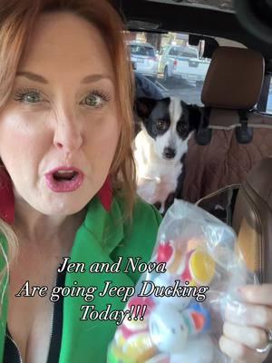 We’re going on a Jeep Ducking Adventire today!!!! #iykyk #adventurelife #jenandnova #dogmomlife #christmasfun #jeepadventures 