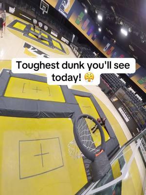 Have you ever seen a more complicated dunk?? 🎥 with a @GoPro at @SlamBall  #FlipADay #SlamBall #GoPro #dunk #flip #trickshot #trampoline 