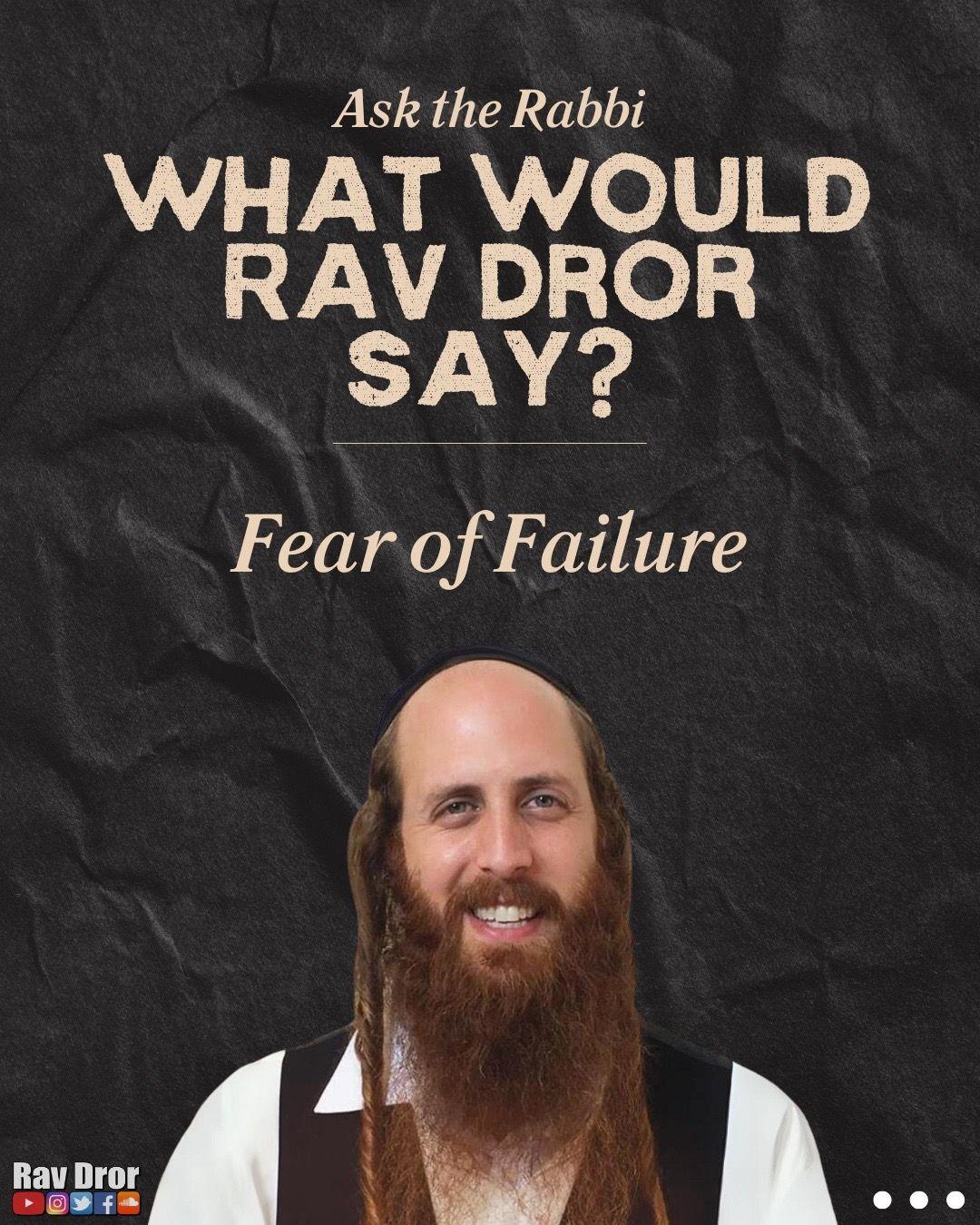 ❤️‍🩹Struggling with the fear of failure? You’re not alone. Rav Dror shares how to see failure as a stepping stone for growth. HaShem doesn’t judge your mistakes—He celebrates your efforts to rise higher. 🪜What’s one small step you can take today to overcome your fear? Share your thoughts in the comments! 🙏🏻Need deeper guidance? You can book a one-on-one session with Rav Dror to gain clarity and support on your spiritual journey. Visit emunah.com to schedule. #ravdror #emunah #spiritualgrowth #jewishlife #hashem #MentalHealth  #jewishfaith