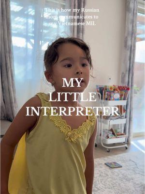 Little linguist in action! Watch my daughter bridge the gap between Russian and Vietnamese grandmas with her amazing language skills. Proud mama moment! #bilingual #trilingual #mixedcouple #mixedbaby #vietnamese #bilingualkids 