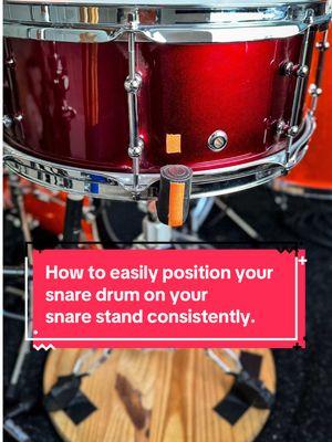 As we all know when it comes to drums, it’s the little things that can make life a little easier.  Consistently positioning your snare drum is one of those things.  Most drummers don’t have the luxury of setting up a kit once and being able to leave it up for long periods.  The majority of drummers are setting up and tearing down a kit several nights a week.  Even if you don’t, you are at least swapping out snare drums on your kit or at specific gigs.  What if I told you with a simple strip of gaffer tape you can eliminate the guesswork of positioning your snare drum perfectly the way you like it every time?  That’s what this drum hack does. After you have positioned your snare drum the way you like it, take a small strip of gaffer tape and put it on one of the rubber sleeves on the basket.  Then take a small piece of gaffer tape and stick it on the shell lined up with the piece on the rubber sleeves you just put on. That it!! Now you can consistently place your snare drum to the perfect spot at every gig without ever having to fidget with it.  Give it a try. You might be surprised at how well it works.  What do you guys think? Do you have a specific way you position your snare drum? Have you ever thought to use this hack? Leave a comment. Let’s talk about it! Stay creative, and have a great rest of the week. Love you, guys!! Okay. Byeeeee. 🥁🤓👊🏻❤️🙏🏻  — #testabeatdrums #thedrumsultant #drumtuning #snaredrum #snare #drummer #vibe #geartok #drumtok #process #technique #fixxerupper #tuning #sound #CapCut #techtiptuesday #snaredrum #tipsandtricks #drumhacks #drumsultant #techtip #maintenance 