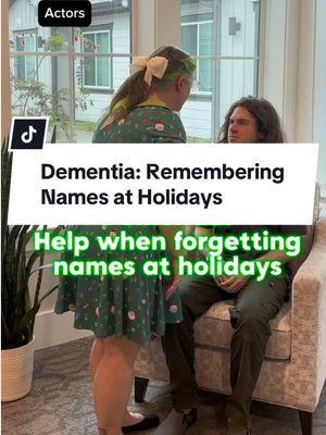 Share this with family! It can help everyone! This is a simple support that can help people with dementia feel so much more comfortable, especially at large holiday gatherings. #cna #cnalife #agingparents #dementia #alzheimers #alzheimerscaregiver #dementiaawareness #dementiacaregiver #montessori #montessoridementiacare #lewybodydementia #frontotemporaldementia #accessibility #memorycare #alzheimerscare #homehealthcare 