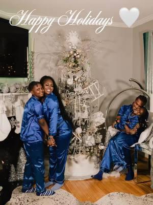 Happy Holidays From The Grahams.❄️🤍💙 #blackfamily #blacklove #ohana #blacklovepage #fyp #viraltiktok #viral #trending #christmas2024 #holidaypictures #christmasdecor 