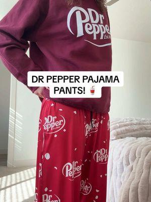 DR. PEPPER PAJAMA PANTS! 🥤 #drpepper #pajamas #pajamaset #pajamapants #soda #drpepperlover #comfyclothes #comfy #loungewear #loungewearstyle #tiktokshopfinds #giftideas #giftguide 