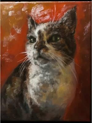 a cat painting for someone this isnt my cat #oilpaint #oilpainting #classicalart #classicalpainting #fyp #fypage #artprocess #paintingprocess #art #catart #catpainting #cats #petportrait 