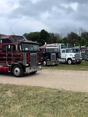 Several Earl Paddock trucks leaving a truck show #kenworth #trucks #truck #trucker #cabover #truckin #truckdriver 