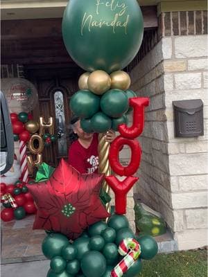 Joy , torre de 6 piez de alto 🎄  Feliz navidad para todos ☺️ #houstonballoondecor #joy #chritmas #navidad #partyshop #globos #houstontexas #2024 