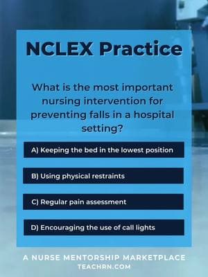 🤓 NCLEX! Study TIme🎉 Try to Provide the Right Answer! (The right response and justification in the comments) Did you get it correct? Tag your pals and nurse buddies 🫡 To learn more, follow @teachrn.official #NCLEX #Nurse #NCLEXPrep #studytime #nursingcareers