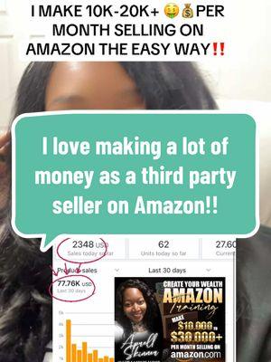 I love making a lot of money as a third party seller on Amazon!!  I can run my business from anywhere even while on vacation!! Over $77,000💰🤑 on Amazon in 30 days reselling (getting items for low and reselling them for higher on Amazon)!!  Having several $2,000+ days and $4,000+ day!!💰🤑 At only $1,000+ in 30 days for 12 months is $360,000!!💰🤑 I know how to scale/grow my business and teach others who are ready how to do the same. No running ads/marketing/PPC❌ No selling to family and friends or people you don't want to talk to ❌ No creating content or posting on social media ❌ No recruiting ❌ No website building ❌ Just learning and mastering a skill that you can do anytime and from anywhere! Here are just some of the Reasons you should be selling on Amazon👇🏽👇🏽👇🏽👇🏽👇🏽👇🏽👇🏽 1. Amazon sales are increasing. Billion's of sales monthly 2. People search for items on Amazon and not google 3. Higher profits than any other platform g #sellingplatform 4. You don't need a website, there is already a lot of people searching for items to spend money  5. Flexibility of selling options 6. All you need is a internet connection, laptop or phone and my training to make money!  7. Absolutely no selling, recruiting or marketing to make a lot of money!! If you're spending money on Amazon you should be making money selling on Amazon!! #amazonseller #amazonfba #amazonfbm #retailarbitrage #onlinearbitrage #amazonhelp #SellingOnAmazon #onlinebusiness #amazon #SellingOnAmazon #makemoney #amazon #amazonseller #sellingonamazon #retailarbitrage #onlinearbitrage #fypシ #trending #sidehustle #gettingstartedonamazon #amazonsellertips #fypviral #trendingsound #amazonfba #amazonfbm #amazonhelp #amazoncoach #SellingOnAmazon #amazonbusiness #amazonfbaforbeginners #sellingonamazon #amazon #amazonseller #sellingonamazonforbeginners #amazonsellerhacks #amazonmoney #sellingonamazonfba #arbitrage #amazonarbitrage #amazonarbitrageforbeginners #amazon #amazonseller #amazonarbitrage #amazon #amazonseller #amazon #amazon #amazonseller #fyp #fyppppppppppppppppppppppp #fypシ゚viral 