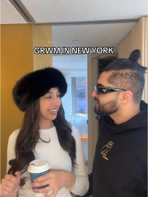 WERE IN NEW YORK BESTIES!!! Catch up grwm like were on facetime bc i miss u!! #grwmmakeup #newyork #nyc #newyorkinfluencer #facetime #creatorsearchinsights #christmas #couplecomedy 