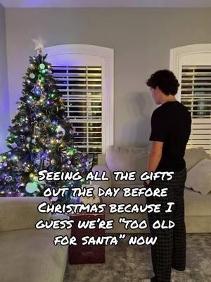 At least pretend 😭. Mom doesn’t wanna stay up all night I guess 😒 #christmastiktok #fypシ #collegekids #christmas #gifts #christmastree #santa 