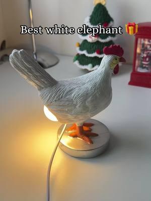 Why is a rooster laying the egg though #chickenlamp #whiteelephant #tiktokshopcybermonday #tiktokshopblackfriday #tiktokshoplastchance #tiktokshopnewyearnewaura  