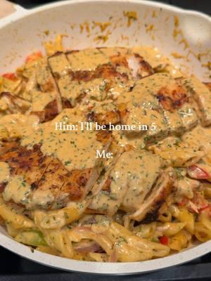 Cajun chicken pasta for the hubby tonight 😋 #EasyRecipe #foodtiktok #Recipe #pasta #cajunchicken #cajunpasta #chickenpasta #husband 