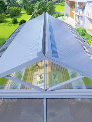 Glass roof sunshade and heat insulation, one-button remote control switch #blinds #shutter #shade #sunshade #breathable #homedecor #design #sunscreen #balcony #Home #interiordesign #shutter #rollershutters #awning #canopy #cover #aluminium 