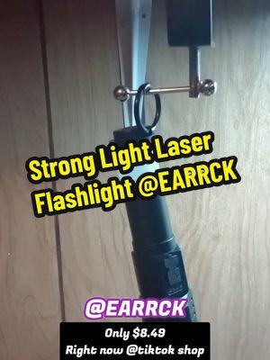 Strong Light Laser Flashlight - this light is a must have, and does everything that that a $100 flashlight will do but only more and better. @Earrck shop  #earrck #lazerlight #flashlight #johnboyscreepycontent416 #fyp #gift #TikTokShop #newyear #endoftheyear #strongflashlight #mustbuy #therealdeal 