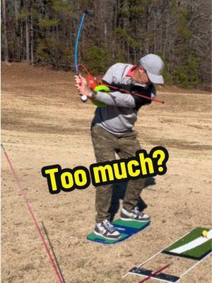 Grinding 😂  Too much or just right? #golf #golfswing #golftips #golfinstruction #golftrainingaids #trainingaid 