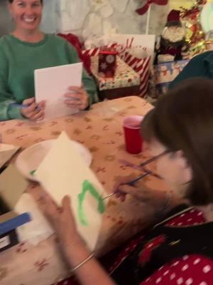 Christmas Eve Paint the person in front of you party #paintparty #paintfun #paintfunny #paintpersoninfrontofyou #familyfun #paintyourfamily #christmaspartyfun #paintfamilyportraits