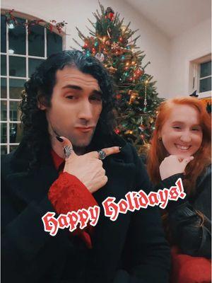 Happy Holidays from Jack and @The Vampires Girlfriend Shayne! @Across the Veil Movie - #vampiremakeup #gothmakeup #comedy #thevampirejacktownson #vampire #vampsoftiktok #vamptok #fyp #christmas #yule #happyholidays #MONSTERSAREREAL 