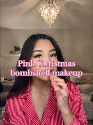 Merry Christmas 🎄🫶 was going for a @Victoria’s Secret bombshell makeup look 💗#christmasmakeup #victoriassecret #bombshellhair #curlyhair #boldmakeup #asianmakeup #asianlashes #grwm #pink 