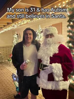 Thank you Santa.  Dan said this Christmas is the best ever. My sister n law knows Santa #adultwithautism#alwaysbelieve#bekind 