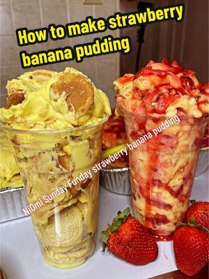 I am so excited about this one it’s always a big hit!!!! if you’re a banana pudding person make this next! #Bananapudding #strawberries #cookies #Extracookies #strawberrybananapudding #dessert #dessertrecipe #dessert #recipes #dessertideas #DinnerIdeas #Thanksgiving #Christmas ##holidays##food##foodtock##Yum##desserts