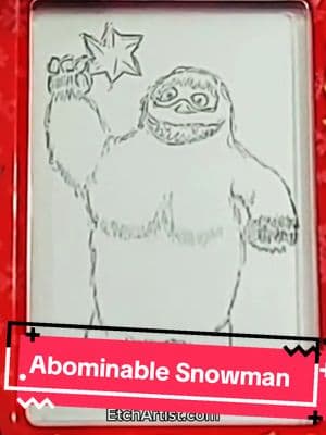 Abominable Snowmanfrom Rudolph #rudolph #rudolphtherednosereindeer #christmas #christmasspecial #bumble #abominablesnowman  #yeti #stopmotion #classicanimation #🦌 #etchasketch #etcheverywhere #etchasketchart #etchartist #fyp #fypシ #foryou #foryourpage #viral #art #tiktokartists #arttiktok #myart #tiktokartist @Spin Master @Creatorverse 