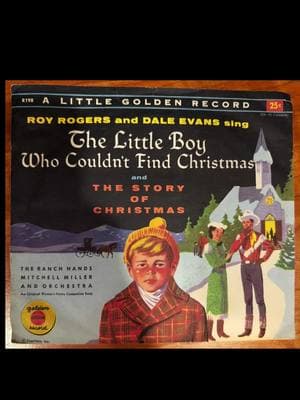 a #littlegolden #78rpm #record of #RoyRogers and #DaleEvans #singing “The Little Boy Who Couldn’t Find #Christmas” #vintagechristmas #christmasmusic #1950schristmas #1950s #1950smusic #retro #vintage #christmasvinyl #christmascollection #1950saesthetic #christmastiktok #christmastok 