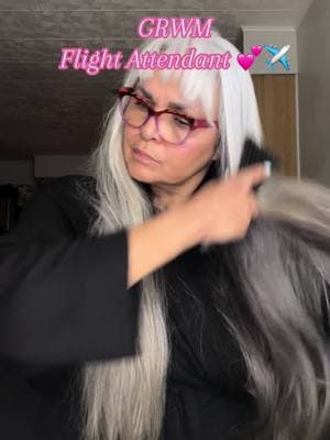 Getting ready for a 4 day trip during the Christmas holiday 💕✈️  #flightattendant #flightattendantlife #getreadywithme #gettingready #longhair #longhairdontcare #dollartreemakeup #travelpro #silverhair #letsgetdressed #crewlife #crewlifestyle #flightcrew #grwm #grwmroutine 