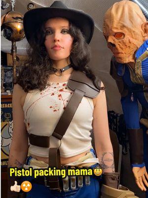 Actual footage of pistol packing mama… Watch out she just wants your caps 🔫🤠👍🏻☢️##fyp##fypシ##fallout4##fallout3##falloutcosplayer##goth##vaultlife##vanessavault111##bethesda##cosplayer##fallouttvshow##vaultgirl##ghoulfallout##falloutghoul##vault##lucyirl##lucyedit##cowboyhat##codsworth##falloutirl##fyyyyyyyyyyyyyyyy##vaulttec##fallouttok##falloutmemes##vaultboy##vaultgirl##vaultsuit##falloutcosplay